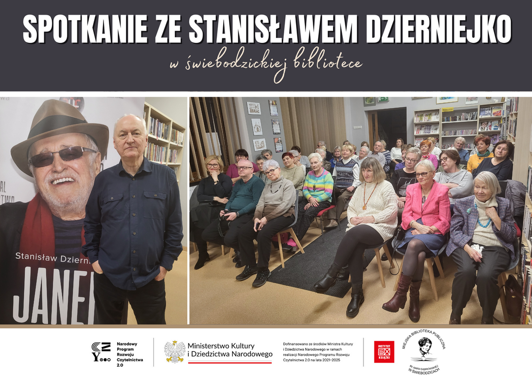 Spotkanie ze Stanisławem Dzierniejko w świebodzickiej bibliotece