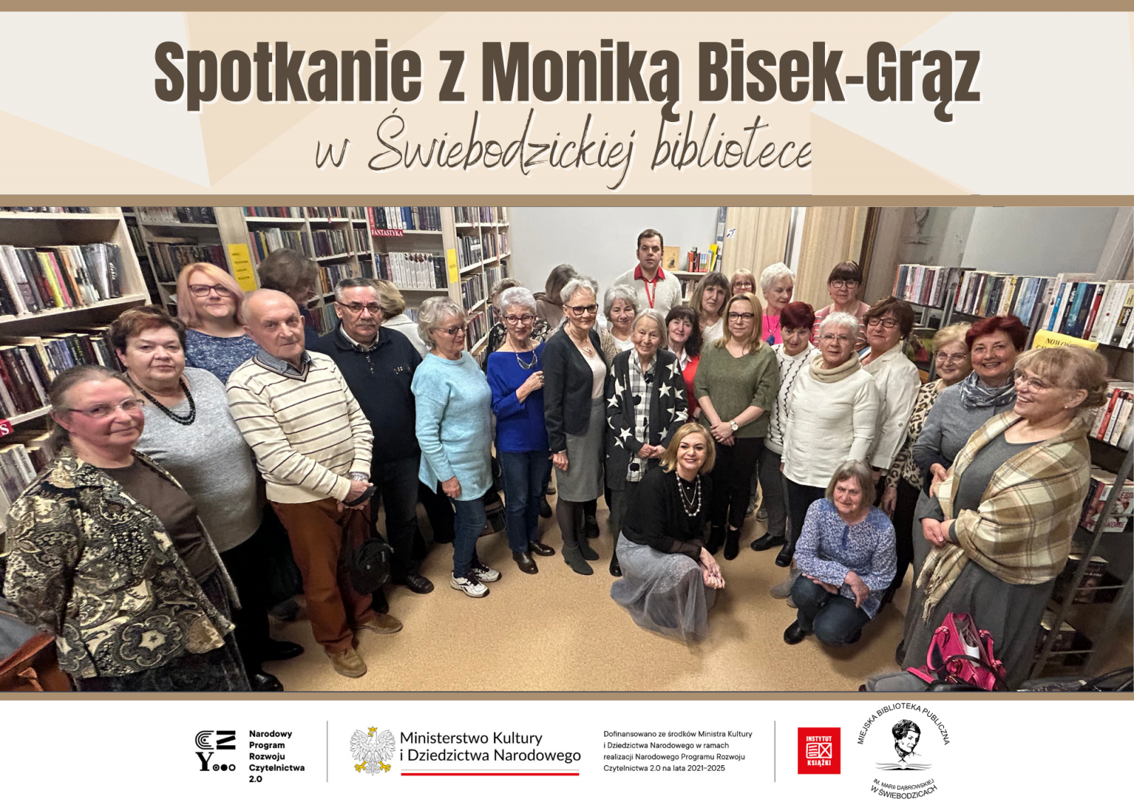Spotkanie z Moniką Bisek-Grąz w Miejskiej Bibliotece Publicznej w Świebodzicach.