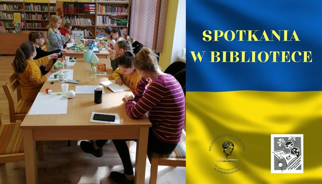 Dzieci z Ukrainy podczas spotkania w Oddziale Dziecięcym Miejskiej Biblioteki Publicznej w Świebodzicach